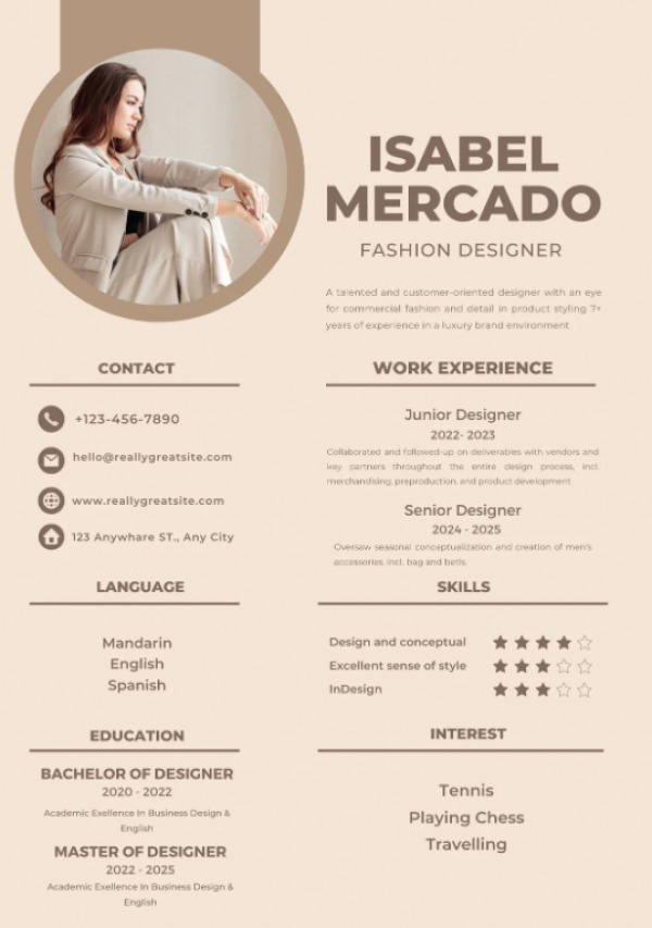 Desain CV Modern